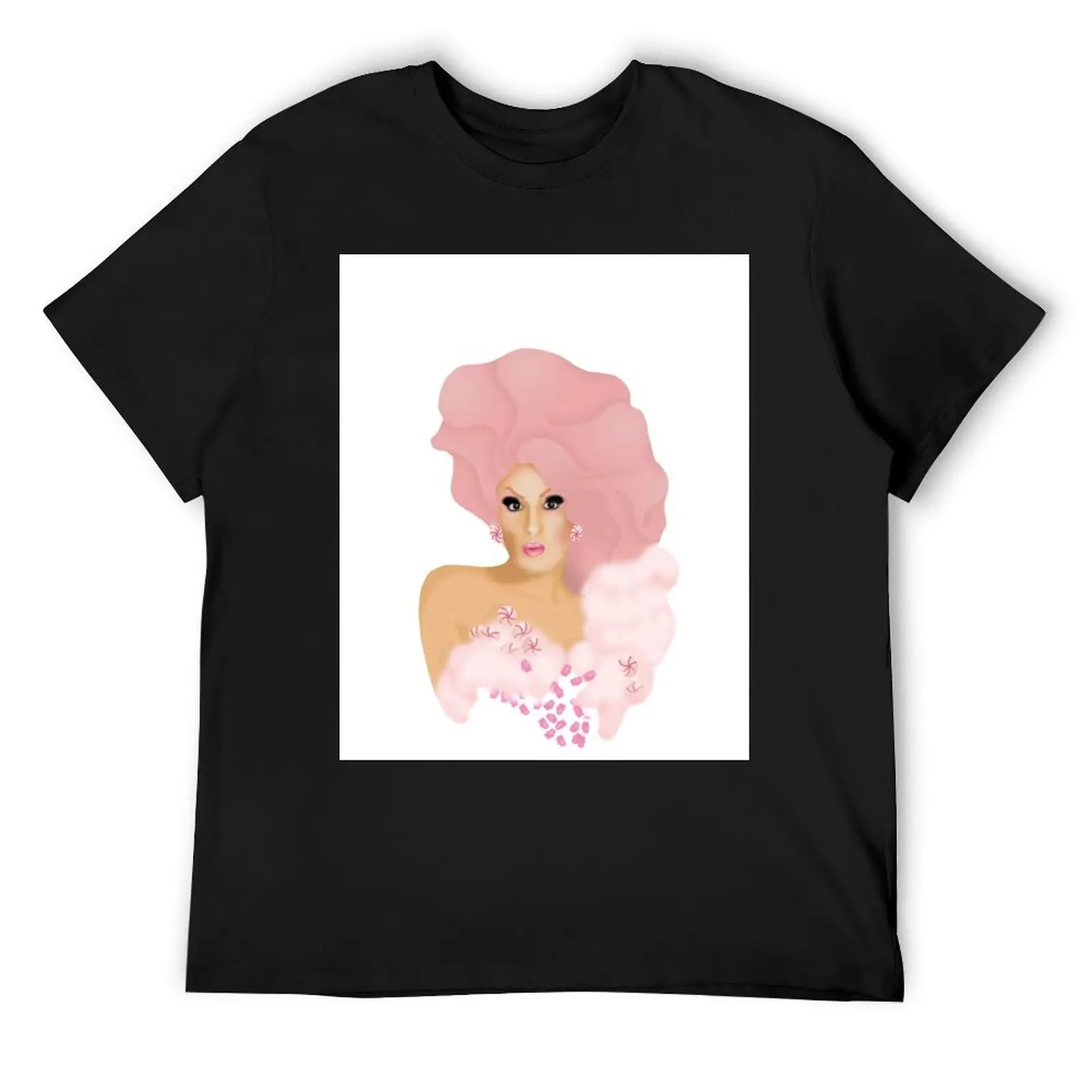 

Alaska Sugar Ball Cotton Candy Dress From Rupaul's Drag Race Season 5 T-Shirt anime stuff baggy shirts mens white t shirts