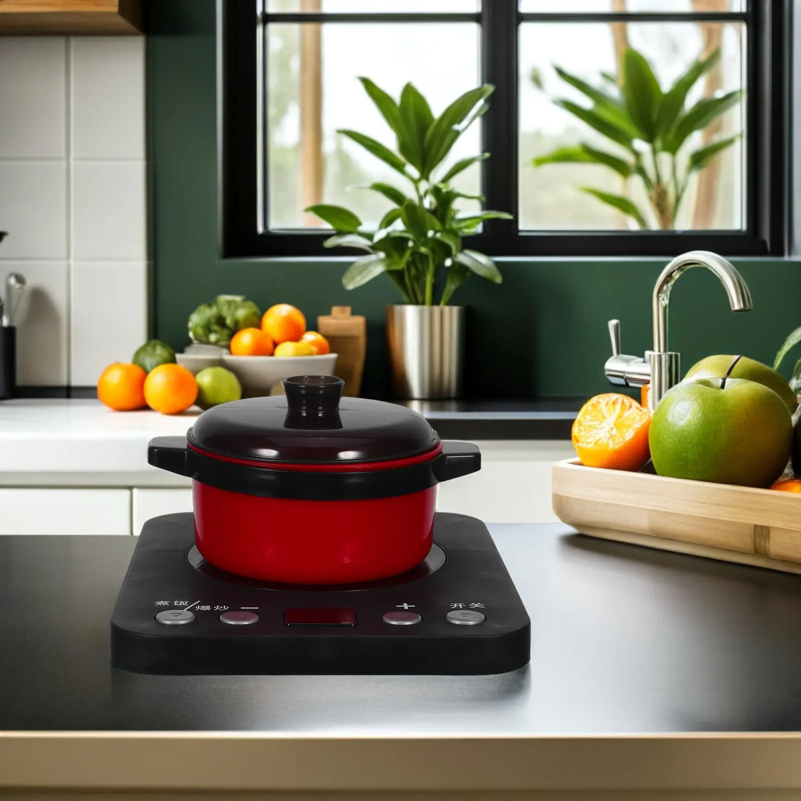 

Набор детской кухонной утвари для ролевых игр: имитация индукционной плиты, набор для приготовления пищи, аксессуары для игры в кухонную технику