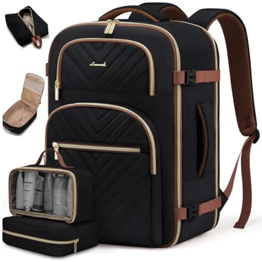 

Travel Backpack Carry on Flight Approved 40LWaterproof TSA Travel Essentials Personal Item Backpack for Women Men Large Carry o