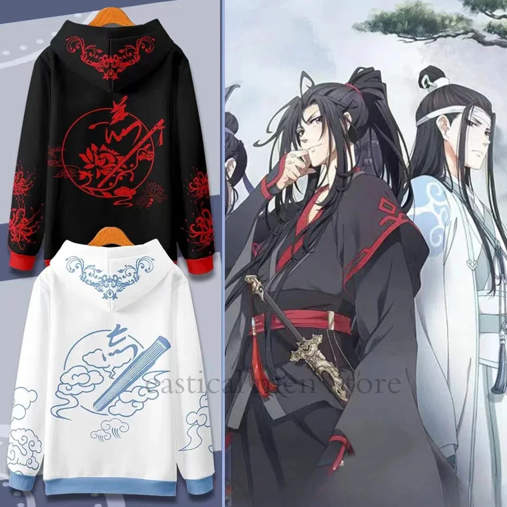 Anime Mo Dao Zu Shi Wei Wuxian Cosplay Hoodie para homens e mulheres, moletom Harajuku, pulôver Hip Hop, jaqueta com capuz