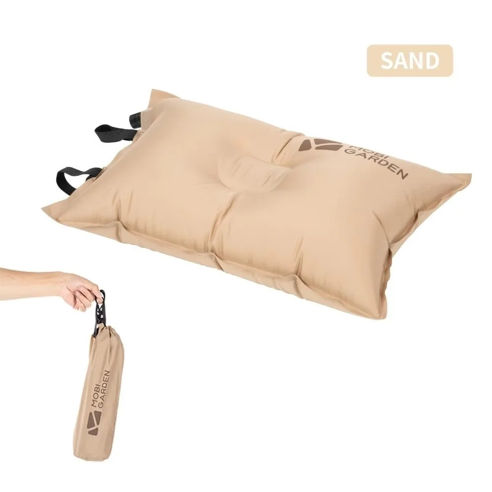 Ultralight Camping Pillow Portable Sponge Material Travel Sleeping Pillow Automatic Inflation Comfortable Inflatable Pillow