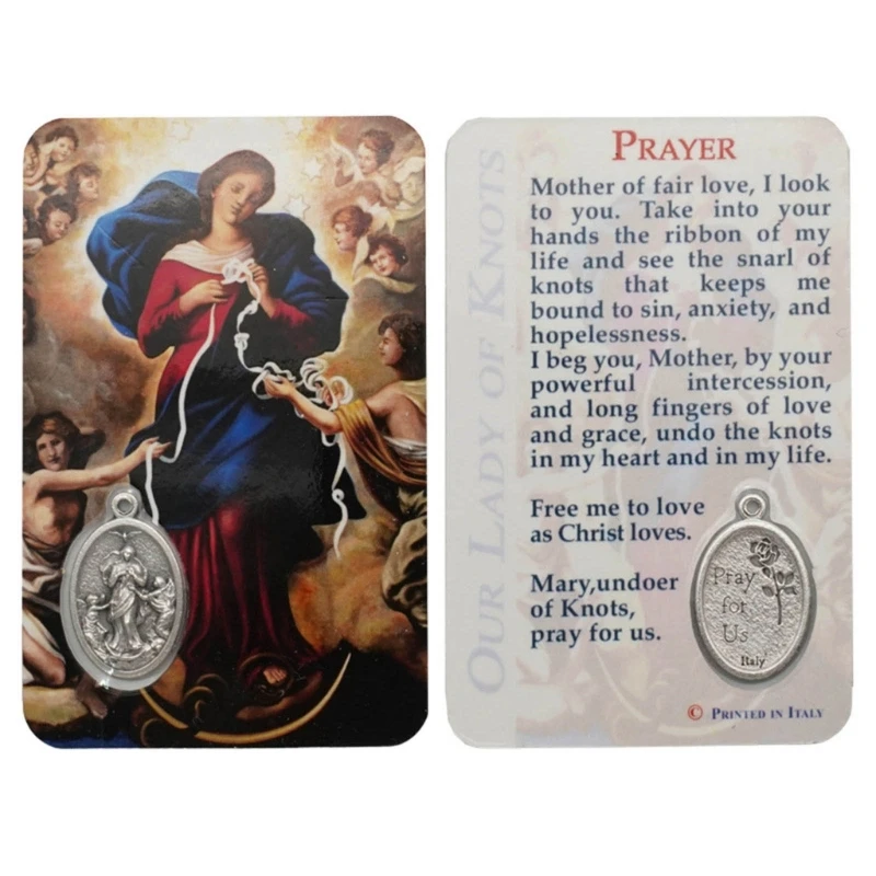 Christian Character Card Double Side Italian Culture Cards Figures Prayer Card Educational Italian Personality Cards B03E