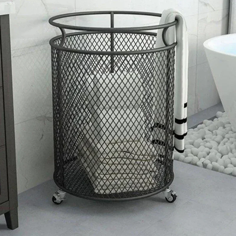 Luxury Iron Dirty Clothes Baskets, Simple Storage Solution, Chic Laundry Room Organizer, Elegant Bathroom Baskets