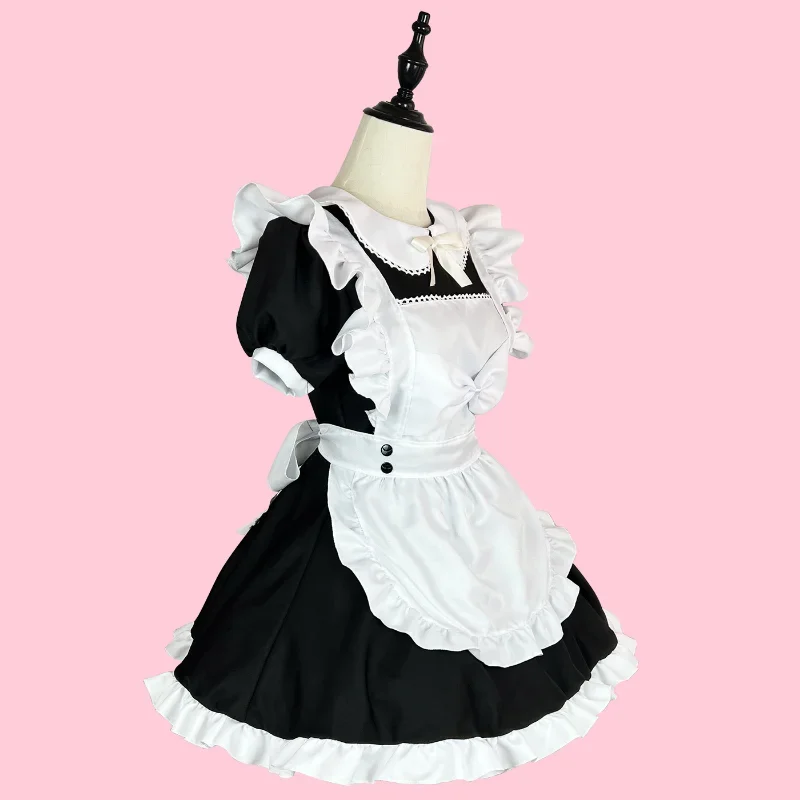 Japanese Soft Girl Maid Cosplay Costumes Women Plus Size Halloween Anime Lolita Coffee Maid Role Play Sweet Cat Party Dresses