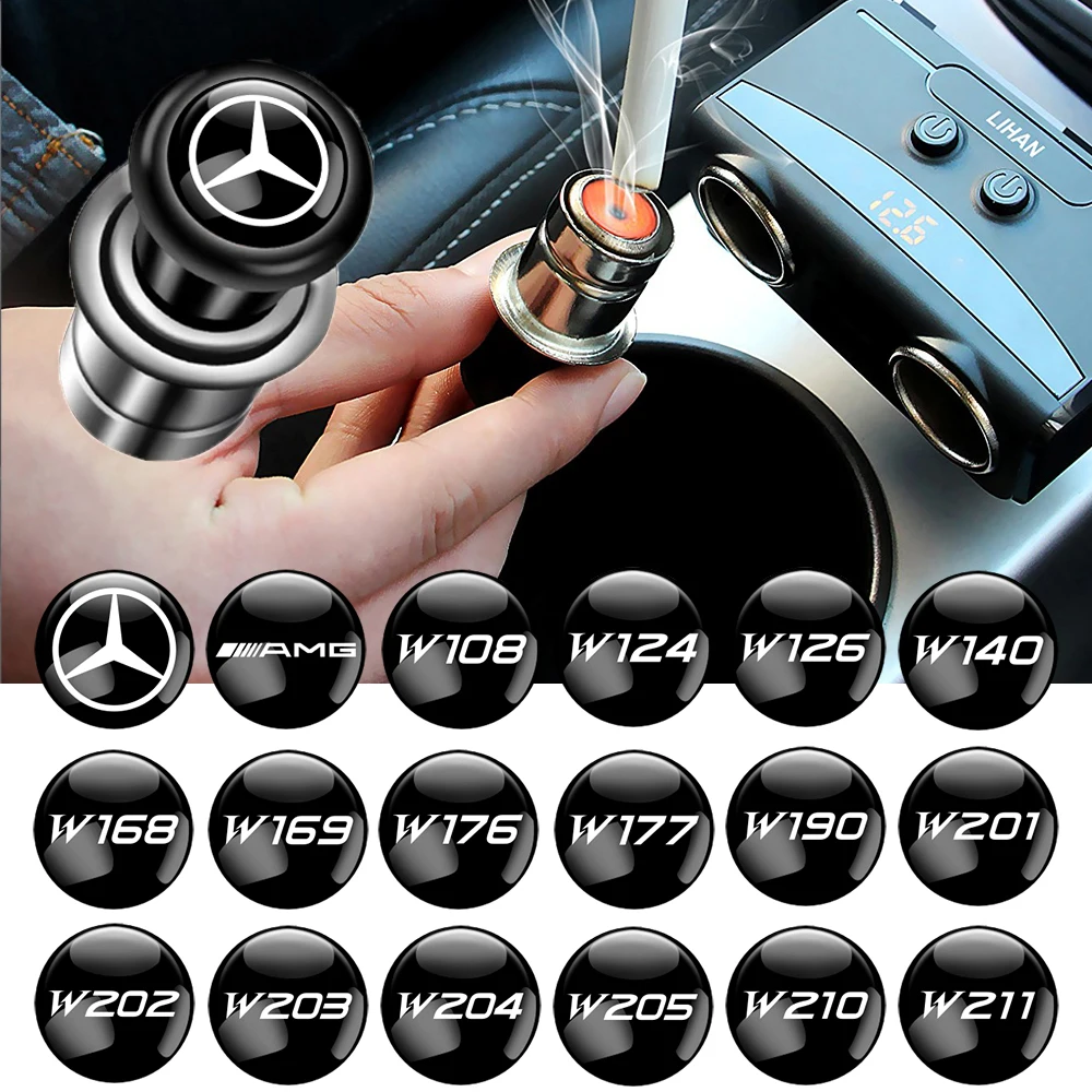 12V Portable Car Emblem Cigarette Lighter Professional Cigar Lighter For MERCEDES BENZ AMG W108 W124 W168 GLA GLC CLS CLA Class