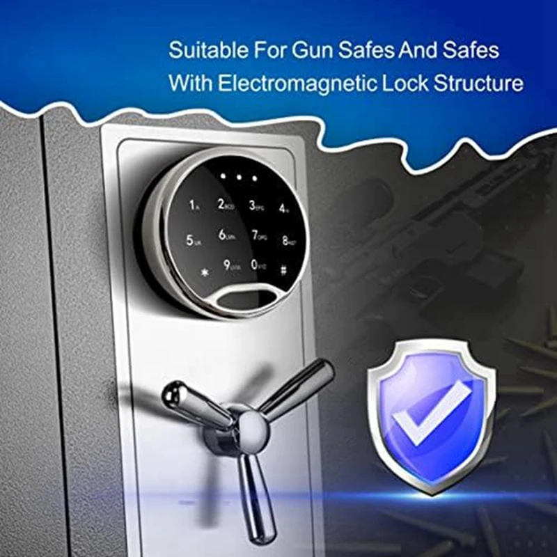 Safe Lock Replacement Kit Set Touch Pad/Keypad With Solenoid Lock 2 Override Keys