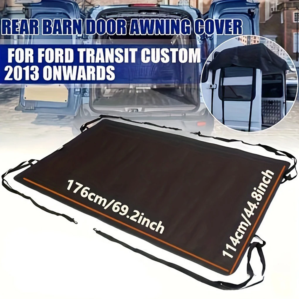 Waterproof Sun Canopy Awning For Van Rear Barn Door Rear Barn Door Canopy Cover Weather Large ze 180*114CM