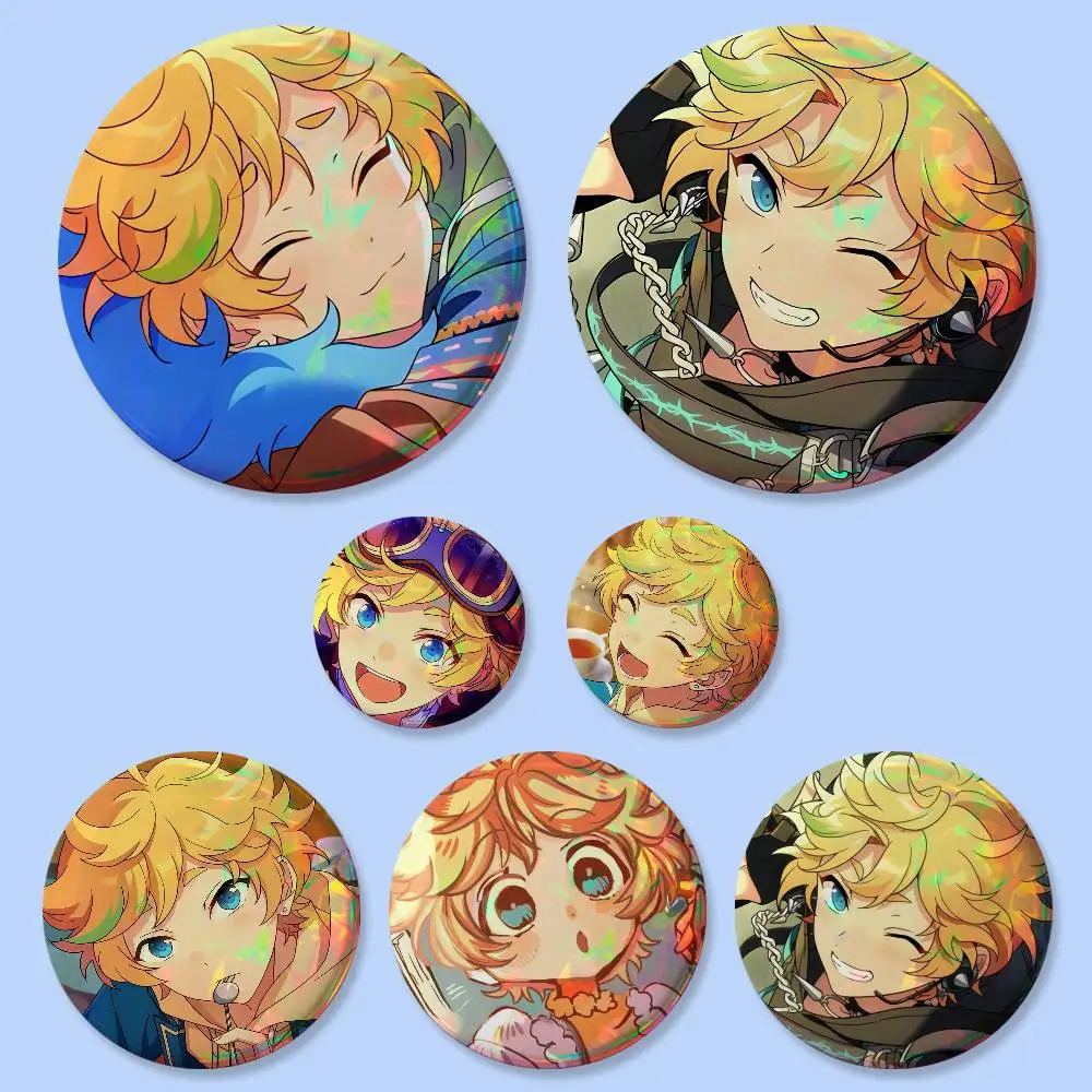 Sora Harukawa Anime Figure Badges 25 32 44 58 75 Mm Round Cosplay Pin Bag Decor Fans Collect Friends Gifts Brooch Souvenir view 2