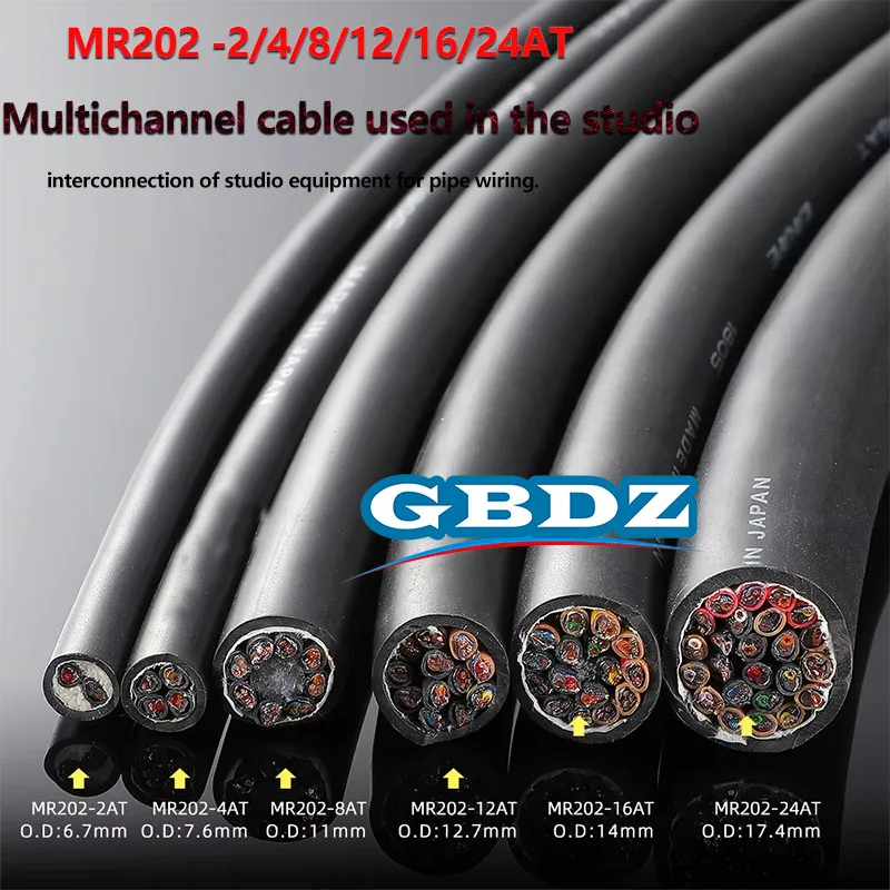 

MR202-2AT/4/8/12/16/24AT Multichannel Microphone Studio Recording Two core Aluminum Foil Shielded Audio Microphone Signal Cable