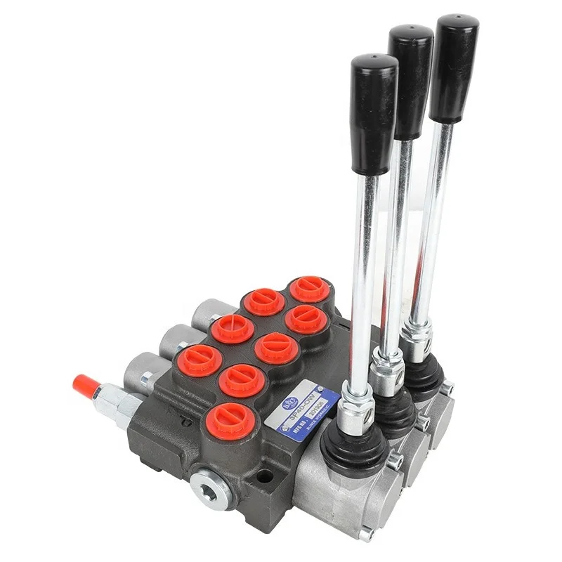 100-250 bar 3 Spool 40L/min 3P40 P80 P120 Detent control Manual Solenoid Pneumatic control Hydraulic Directional Control Valve