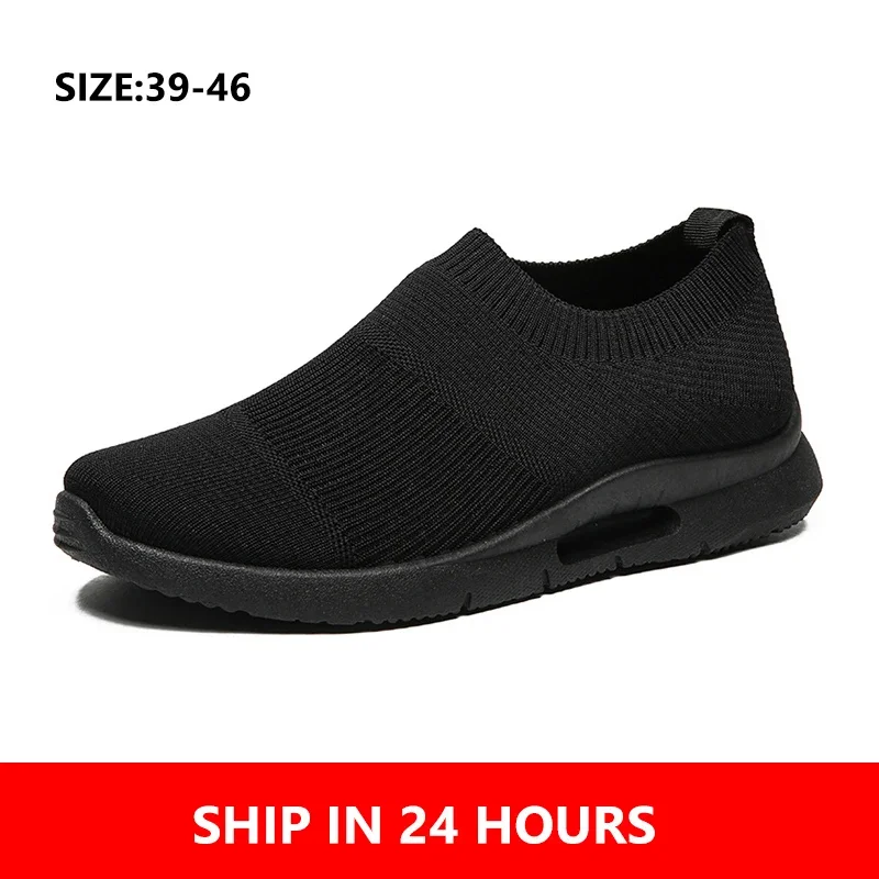 Men Light Running Shoes Jogging Shoes Breathable Man Sneakers Slip on Loafer Shoe Men\'s Casual Shoes Size 46 DropShipping