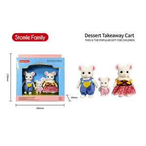 Familiensimulation Floresta Kaninchen, DIY -Spielset, Mini -Bärenfigur, Spielzeugpuppen, Kindergeschenke 8 Hauptverkaufsmaschine Plüschbär - №2