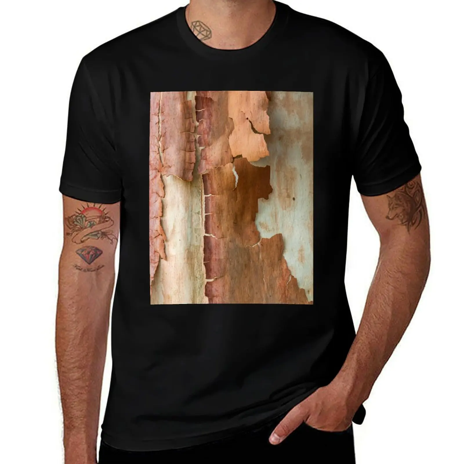 Brown Bark Zip T-Shirt Outdoor Working T-Shirt