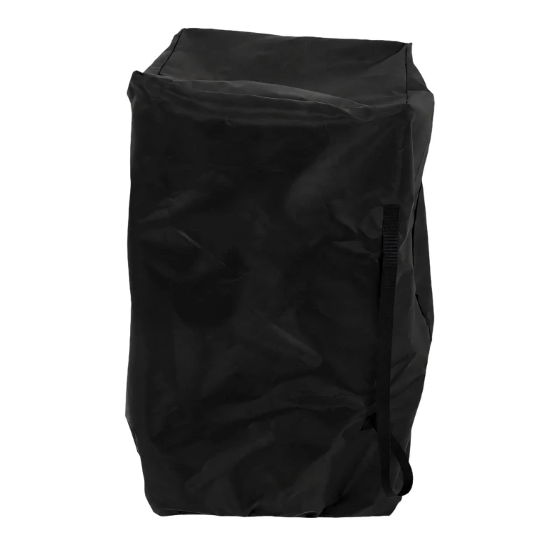 Car Dust Cover for Storage and Transport, Black Cloth Travel Bag with Cord Closure and Webbing Handholds for Moving, Y5GB