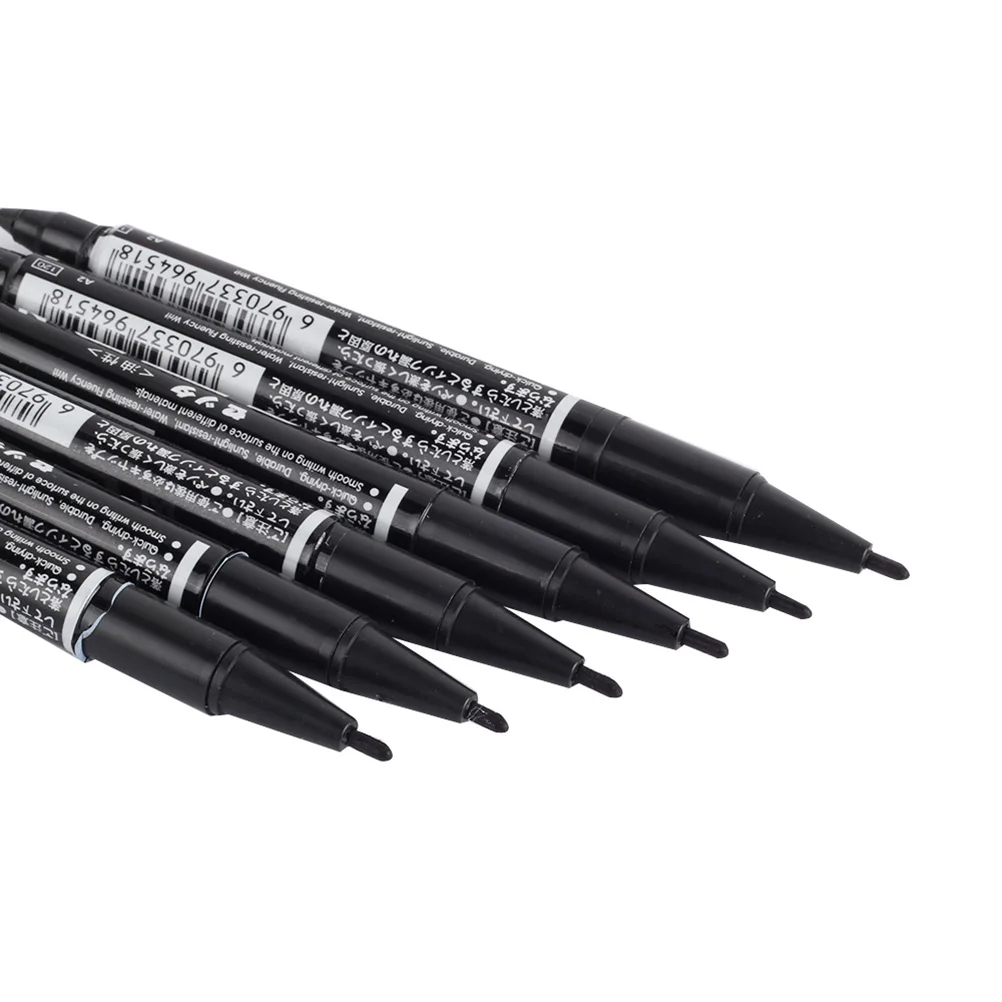 10 個双頭マーカーペン皮膚ピアス用タトゥー耐油インクデュアルチップペイントツール画材