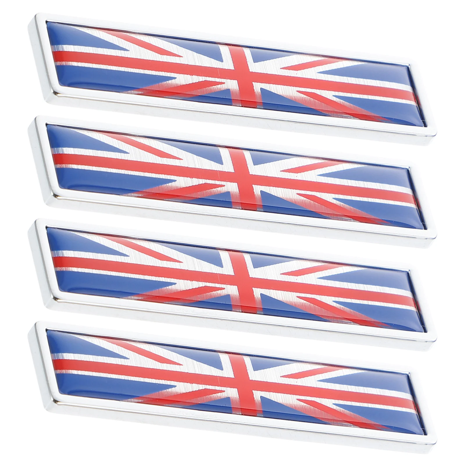

4Pcs Metal National Flag Decals Uk Flag Emblems Car Truck Home Decor Durable Zinc Alloy Stickers Easy Installation Patriotic