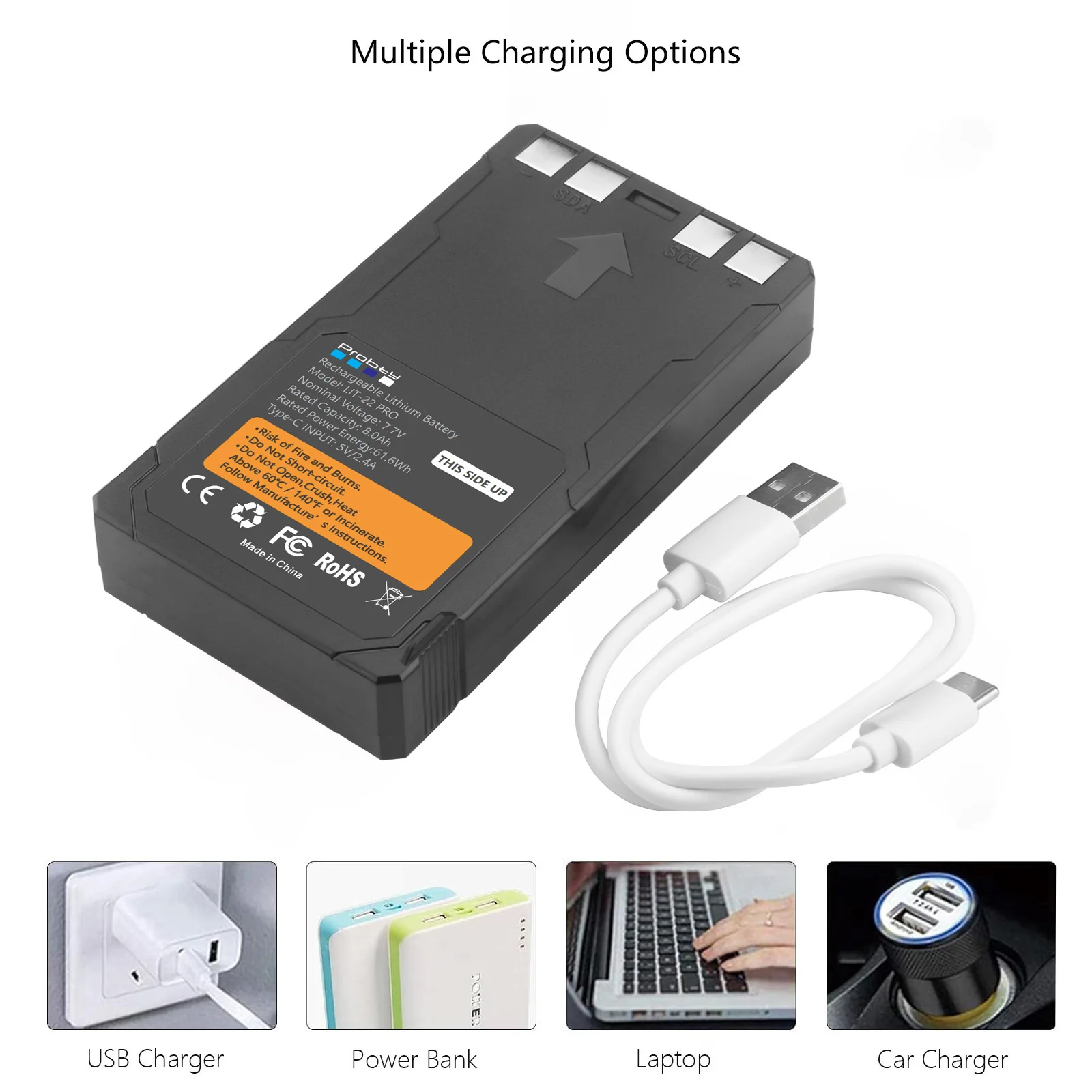 Baterai Pengganti 8000MAh untuk SPYPOINT Flex-M, Flex G-36, Flex-Plus, Flex-S untuk Kamera Jejak Berburu LIT-22