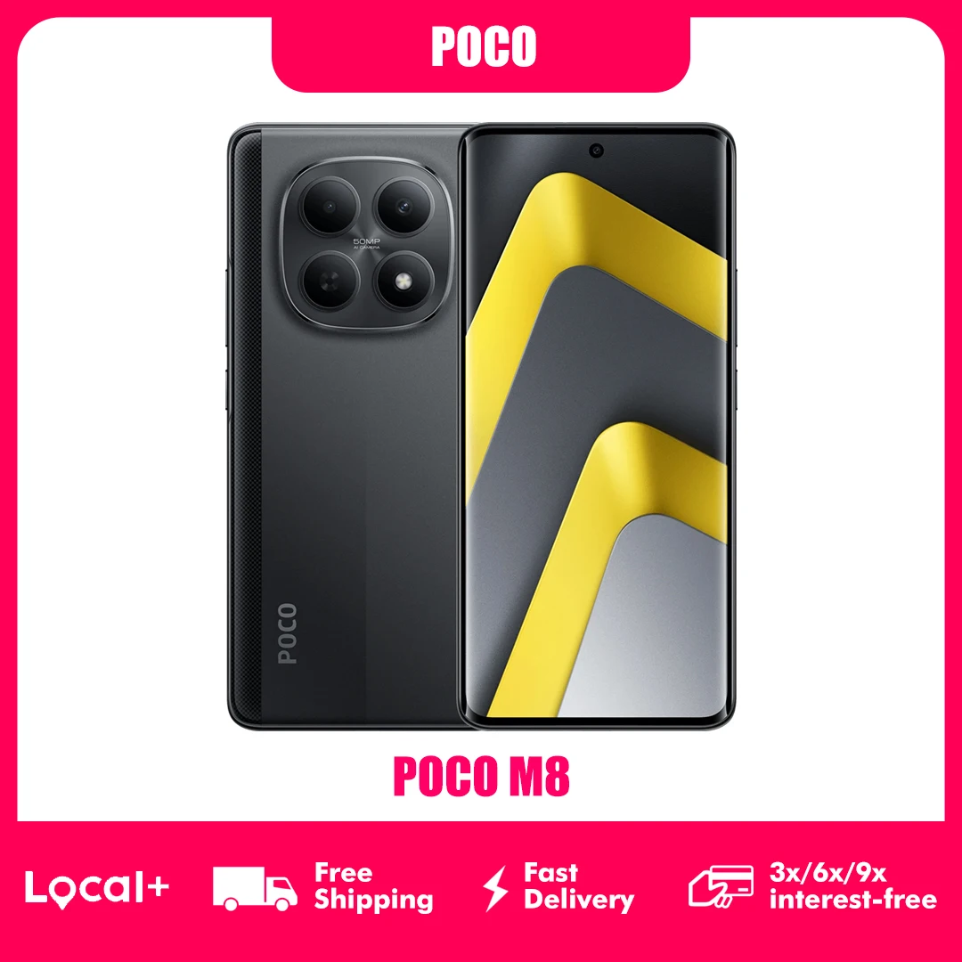 Smartphone POCO M8 5G 8 Go 256 Go 512 Go NFC, Qualcomm Snapdragon 6 Gen 3, batterie 5520 mAh, appareil photo 50 MP