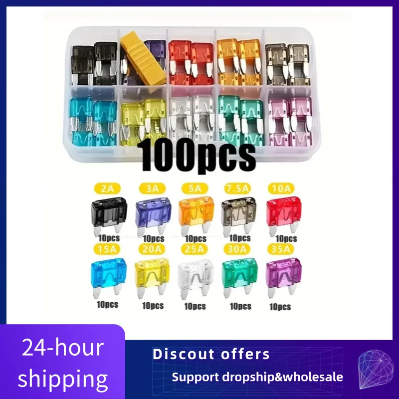 100Pcs Car Fuse Aut…