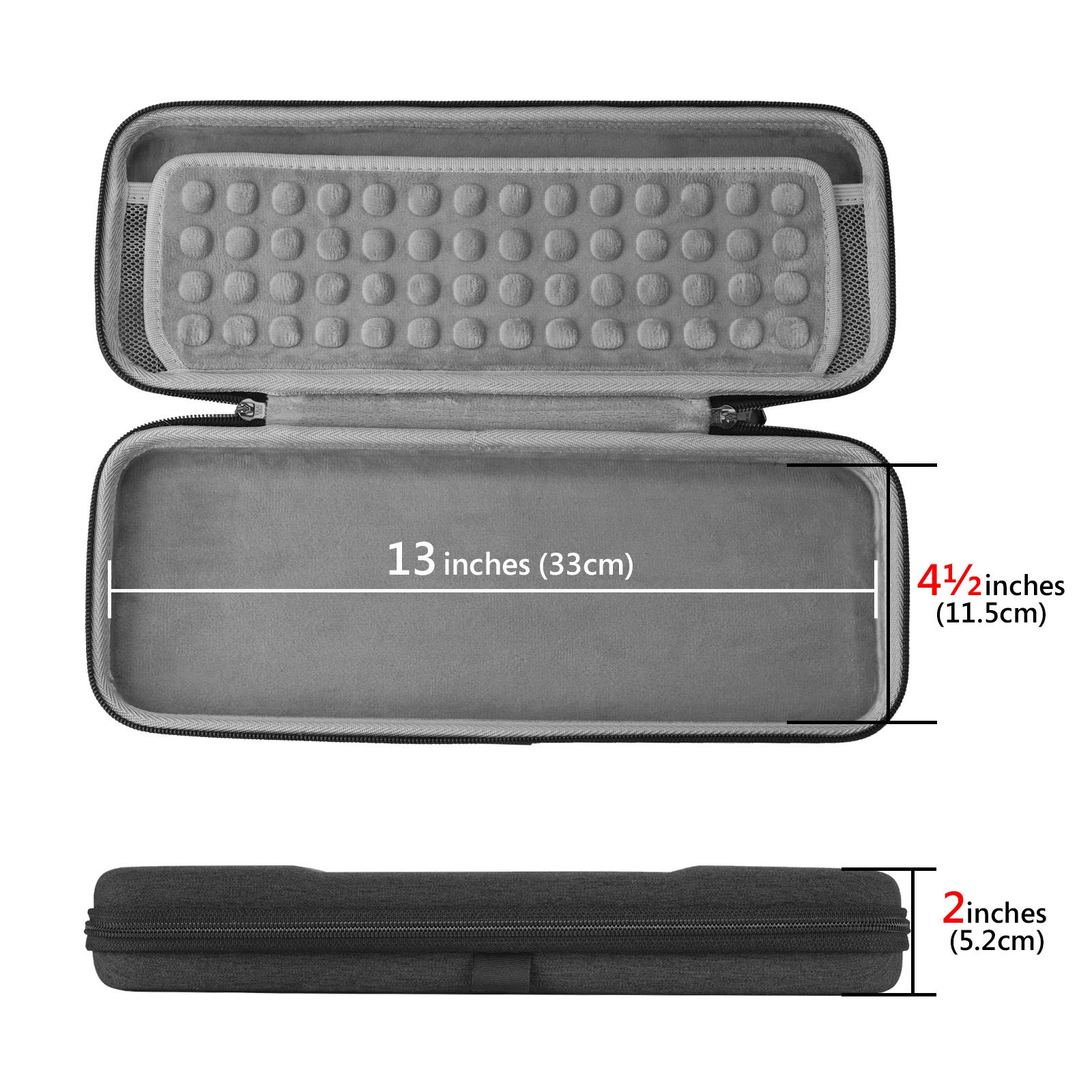 Imagem -04 - Geekria-case Teclado para Keychron k6 Eva Duro Bolsa de Transporte Impermeável Compacto Mecânico Jogos Portátil Preto 65