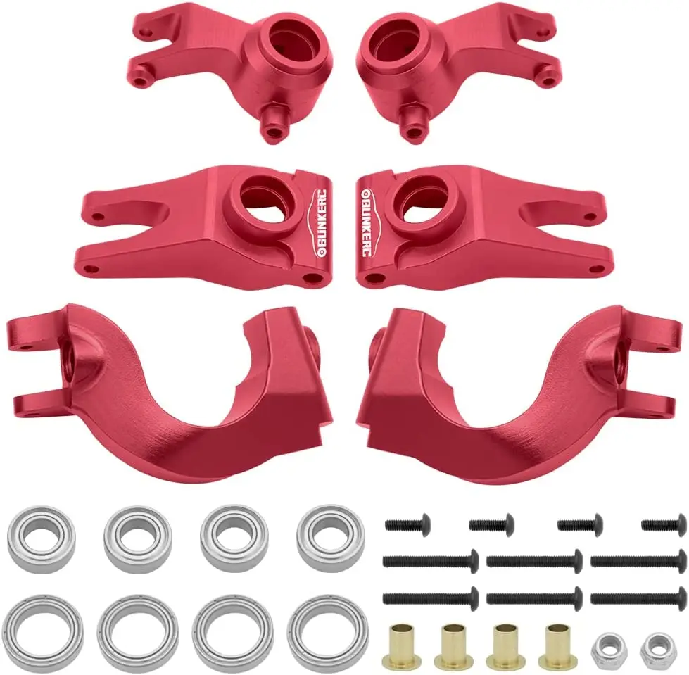 OGRC Front Steering Block&Caster Rear Hub With Ball Bearings for 1/10 Arrma Senton Granite Typhon BigRock Rc Truck Replacement