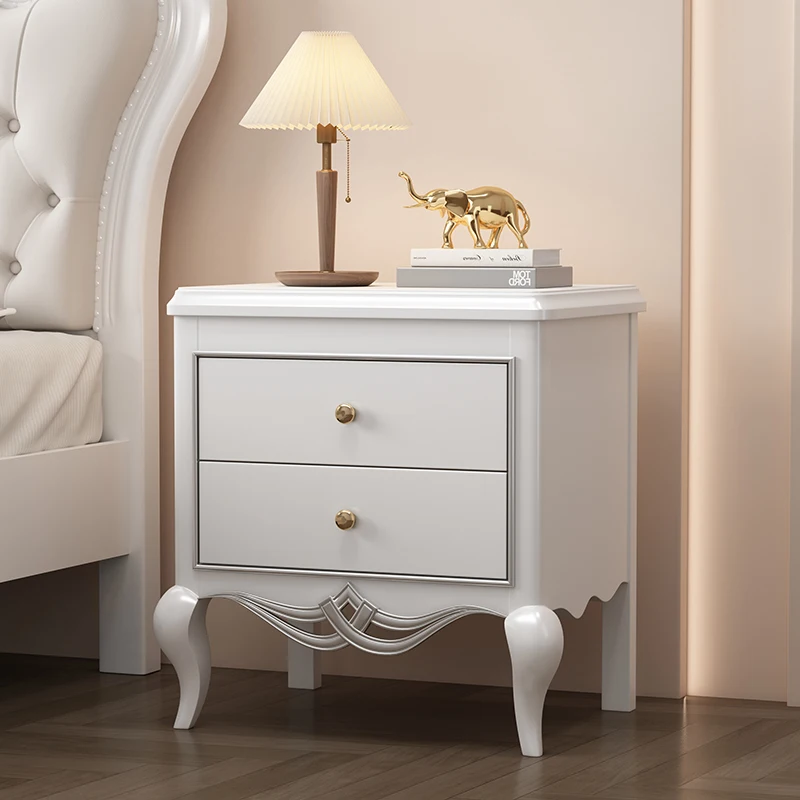 Wood Modern Nightstand Storage Handles Trendy Corner Cabinet Space Saving Mesa De Cabeceira Para Quarto Furniture For Bedroom