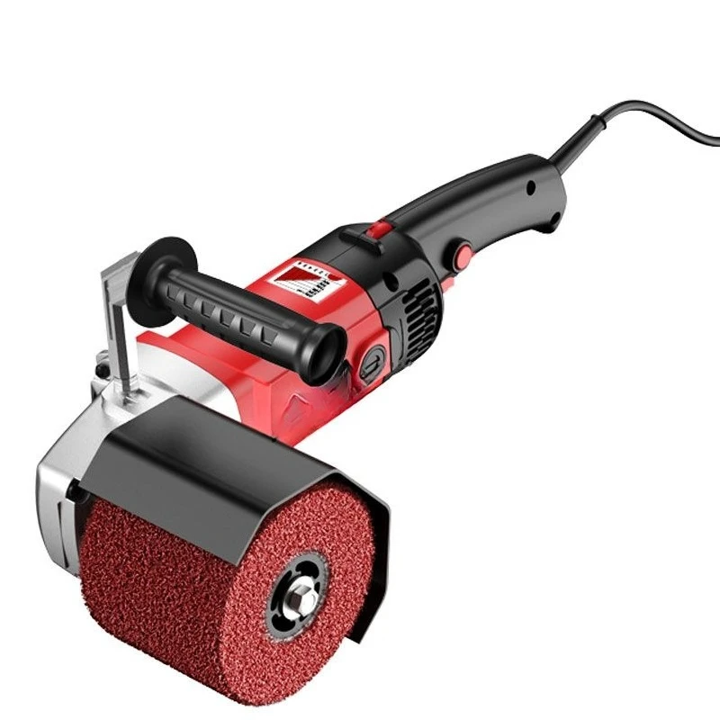 

High power stainless steel metal wire drawing machine portable small flat polishing electric rust removal machine grinding tool