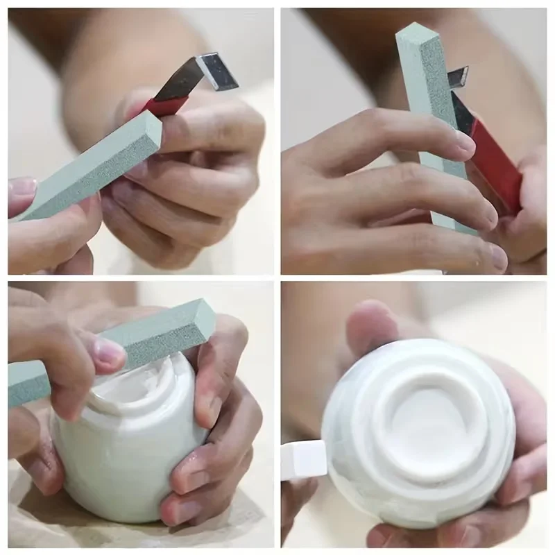 3 قطع صغيرة 320 شبكة من حجر كربيد السيليكون الزيتي قابلة للغسل، مناسبة للطحن والتلميع الناعم #5