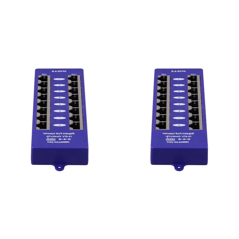 stylish-2x-new-8023af-mid-span-poe-injector-mode-b-4-5-7-8-passive-gigabit-8-port-poe-injector-for-mikrotik-ubnt-cctv
