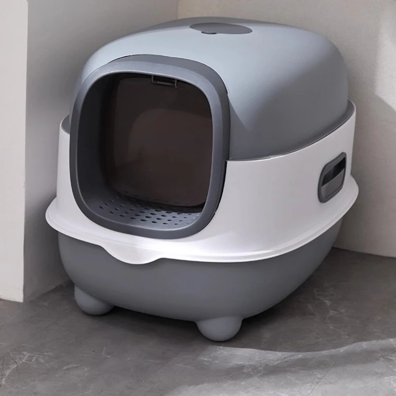 

Automatic Cat Litter Box Standard Cat Toilet Motion Sensor Quiet Operation Night Light Rascaderos Para Gato Pet Products