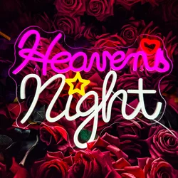 Heaven Night Neon Sign Family Room Kids Room Studio Shop Bar Party Club Game Room Wall Decor Neon Art LED Light Personality Gift