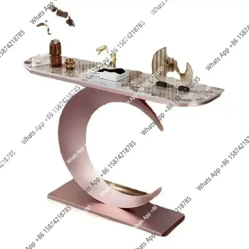 

X X A Console Luxury Home Tables Light Slate Entrance Living Room Furniture Italian-style Creative Wrought Iron Decorative Porch