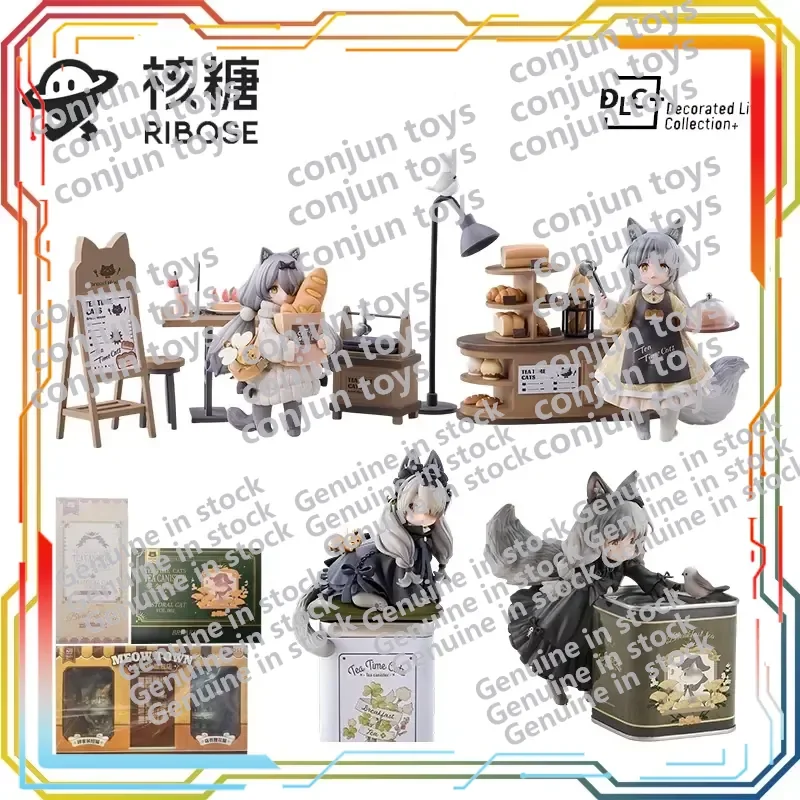 Laihua Cat Meowo Town Bakery Tea Party Cat Auténtico Serie DLC Ribose Original Handmade Bakery Assistant Model Gift