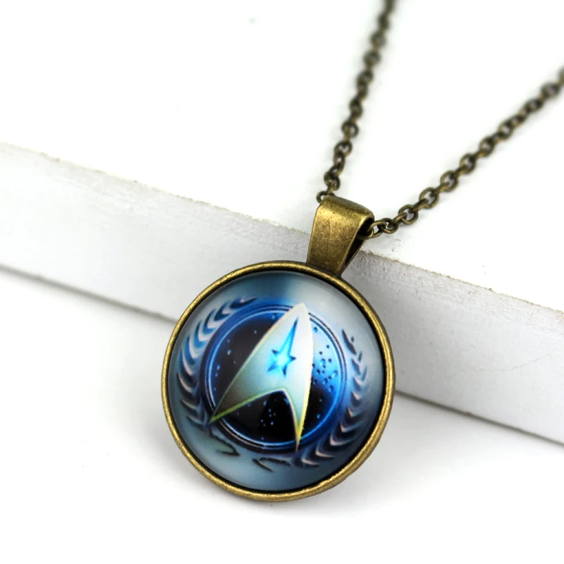 スターtrekコスプレコマンド分割バッジ、スターシップピン、科学工学、医療用金属ネックレス、キーホルダーアクセサリー、ギフト