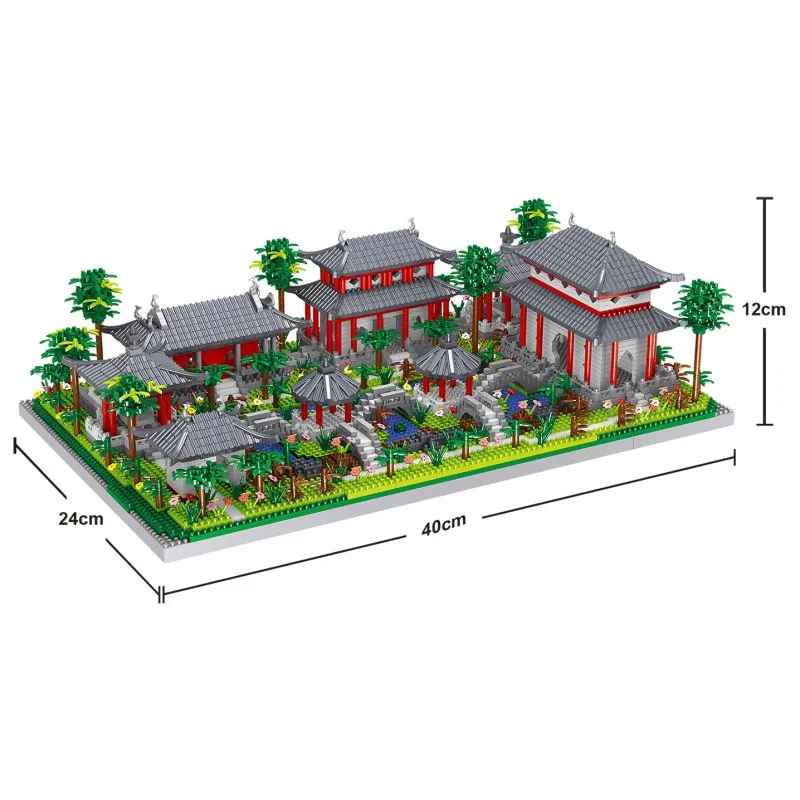 Suzhou Garden Micro Building Blocks Toy Classical Ancient Architecture Model DIY Collectible Assembly Gift For Adults Kids