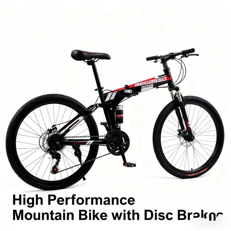 

Adult Folding Mountain Bike High Configuration Black Spoke Wheel Variable Speed Soft Tail Cross-Border Wholesale