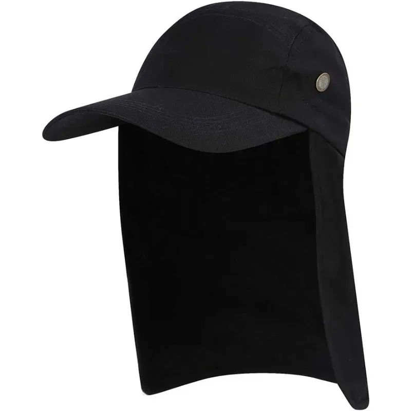 Atmungsaktive Angelkappen für Damen und Herren, breite Krempe, Sonnenhut mit Nackenklappe für Outdoor, Sommer, Sonnenschutz, Fischerhüte, Reisen, Wandern – Detail 4