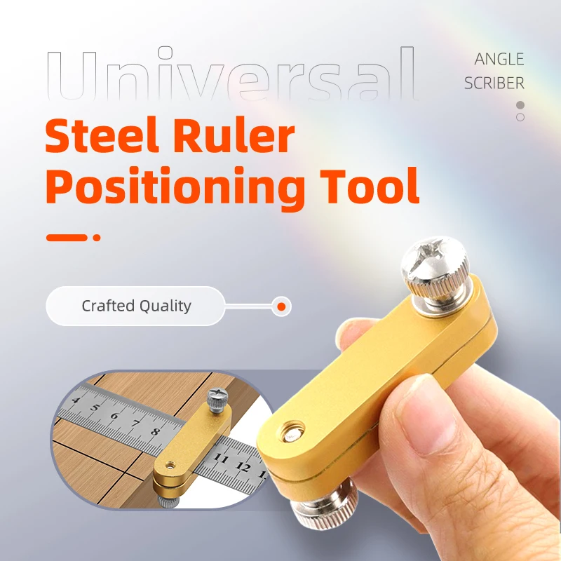 

Steel Ruler Positioning Block Angle Scriber Line Marking Gauge Woodworking Scriber Measuring Tools For Ruler Locator - Precision