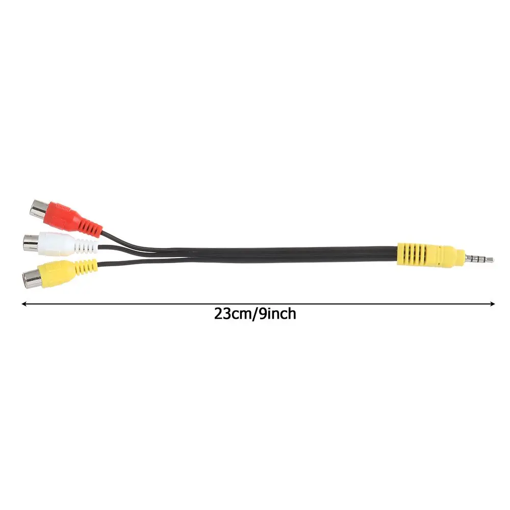 Kabel AV Adapter z komponentem wideo 3.5MM do 3 kabel RCA dla TCL TV 3.5mm do RCA czerwony biały i żółty żeński kabel wideo telewizor