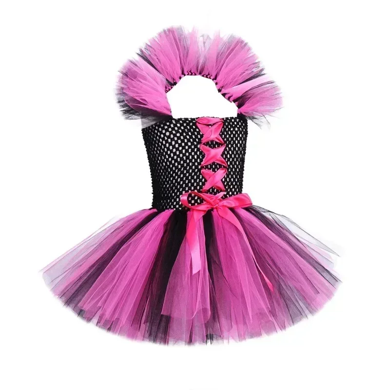 Halloween Hexen-Kostüm für Mädchen, Cosplay-Tutu-Kleid mit Hexenhut und Besen für Karneval, Kostümparty und Aufführung – Detail 19