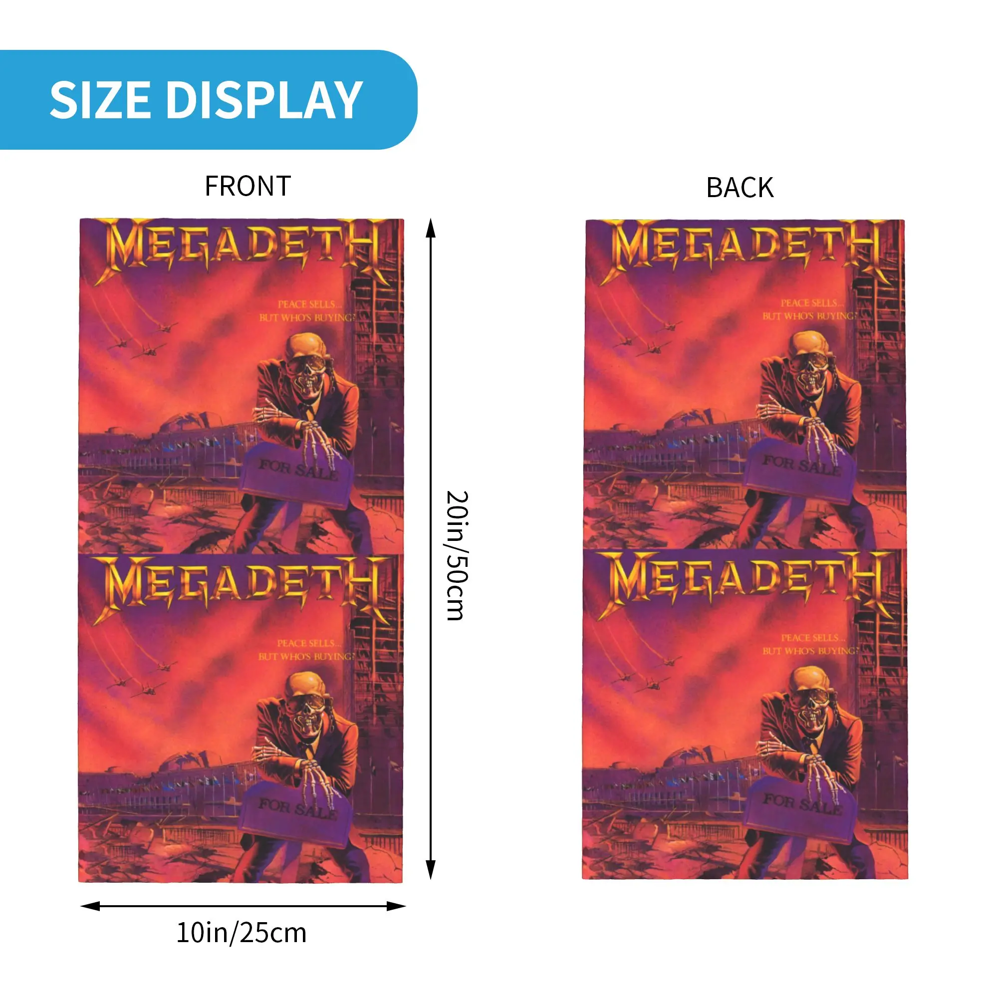 M-Megadeths Winter Headband Neck Warmer Men Women Hiking Camping Tube Scarf Speed Metal American Rapids Band Face Bandana Gaiter
