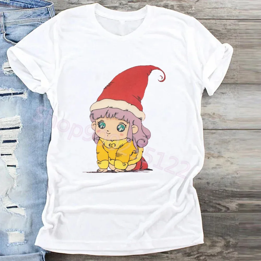 Women T Shirt Printed Merry Christmas Tops Tee Summer Cartoon Memole dolce Memole Top Short Sleeve Tshirt Vintage Women Clothing