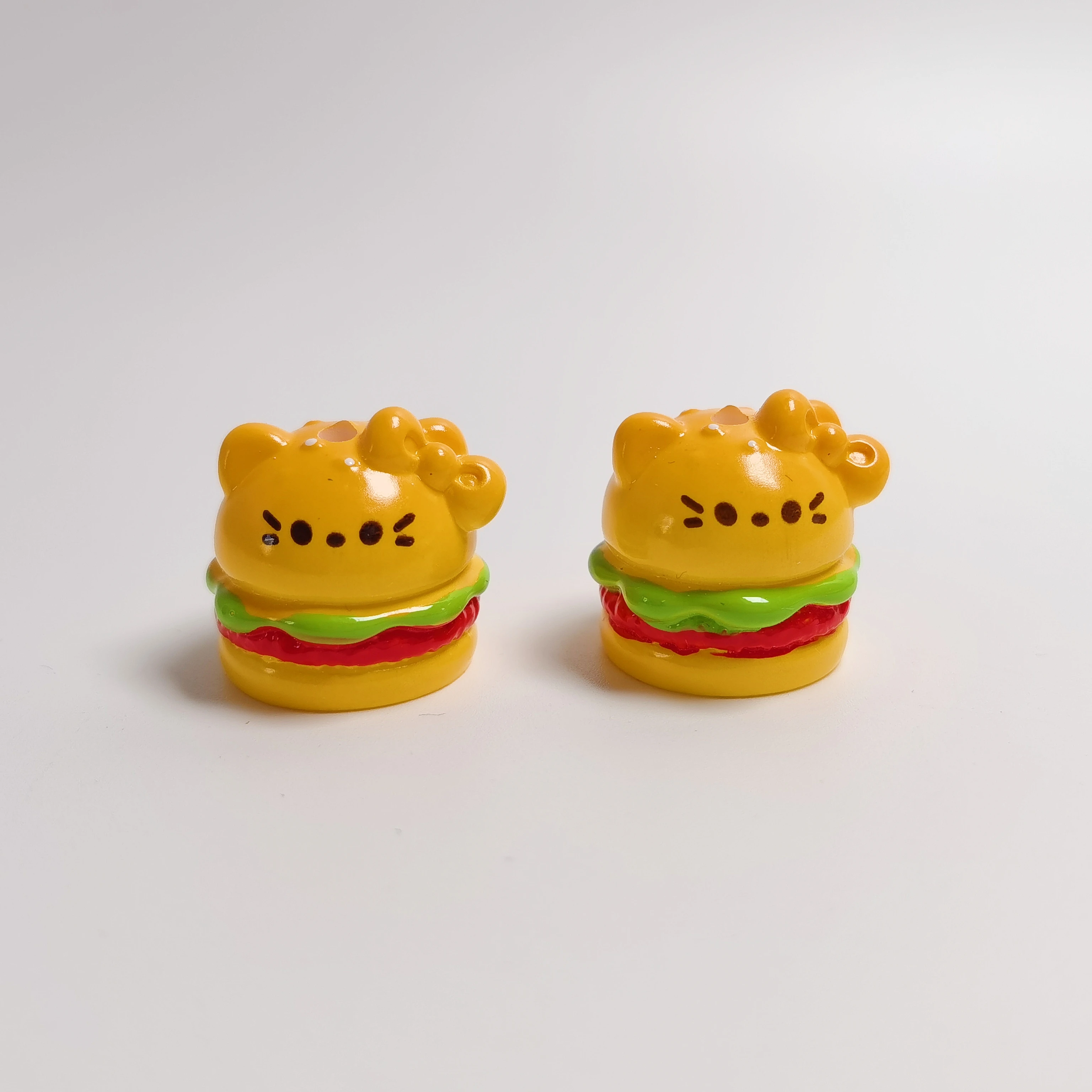 Cute Mini Cat Dog Burger Resin Cabochons Scrapbooking For Phone Decoration Craft DIY JeAccessories