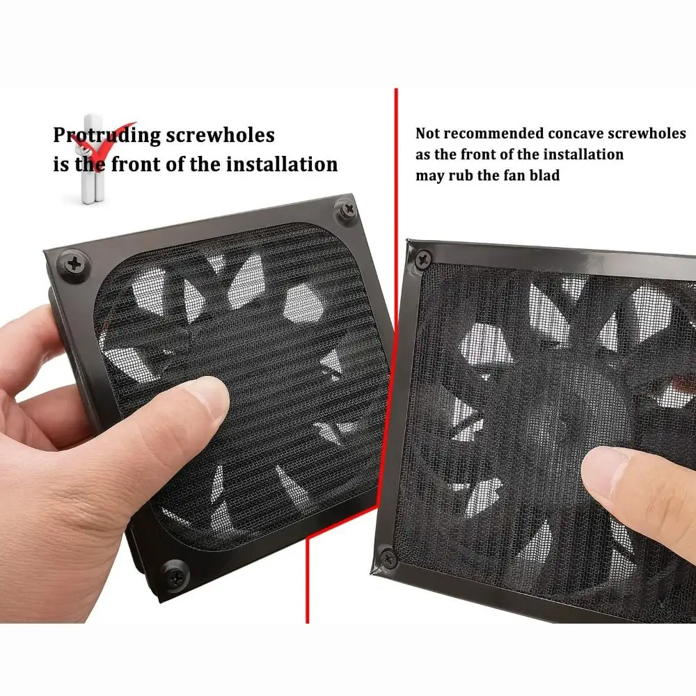 

Protective Cover Anti Rust Computer Fan Filter Grills Aluminum Silver Black Dust Filter Cover Dust Cover Computer Cooling