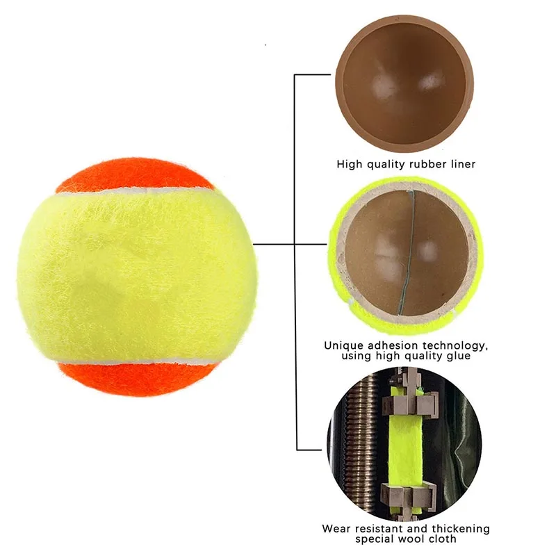 Beach Tennis Balls 50% Standard Pressure Soft Professional Tennis Paddle Balls for Training Outdoor Tennis Accessories