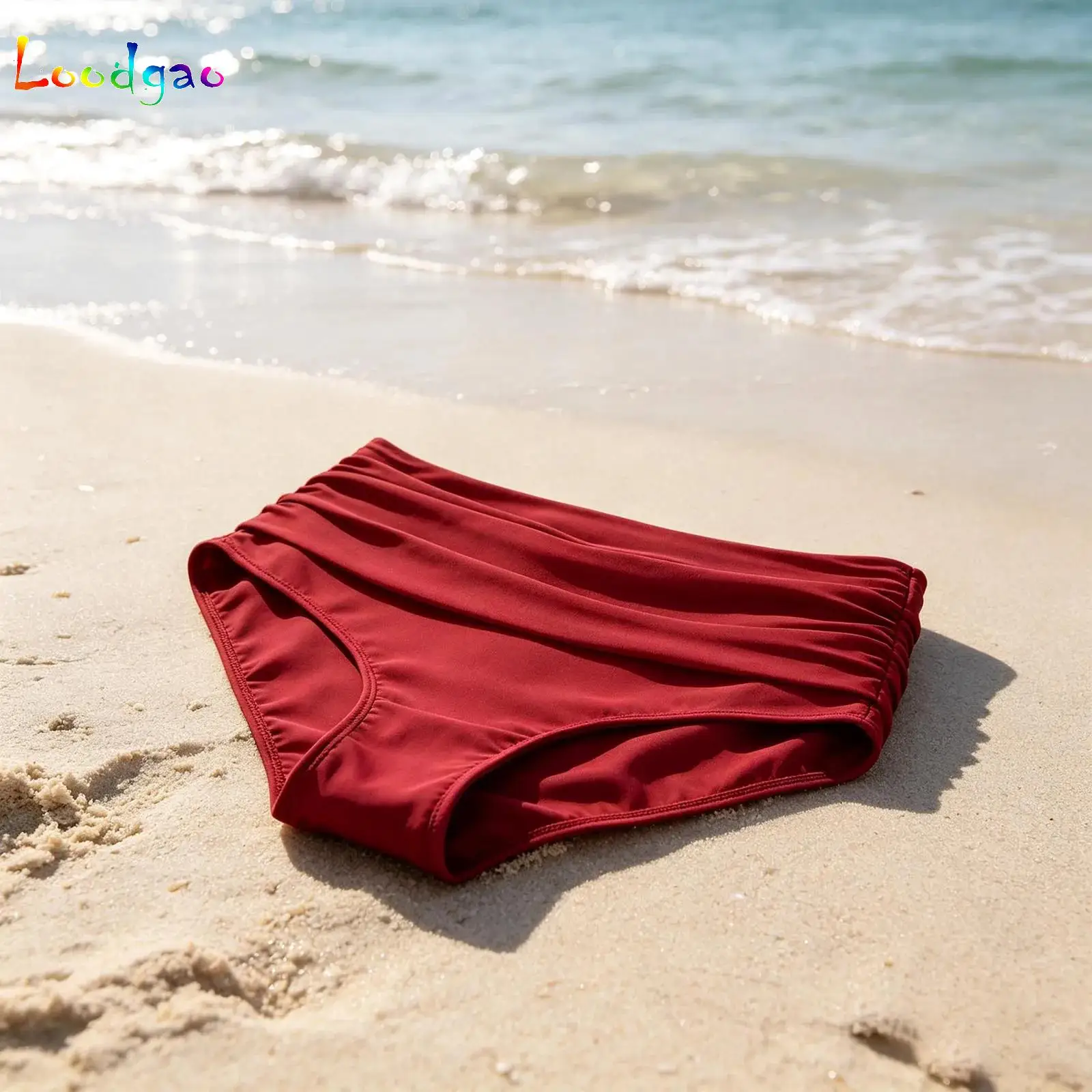 Children Swimwear Summer Kids Girls Ruched Solid Color Swimming Panties Bikini Bottoms Briefs for Beach wear Pool Bathing Suit