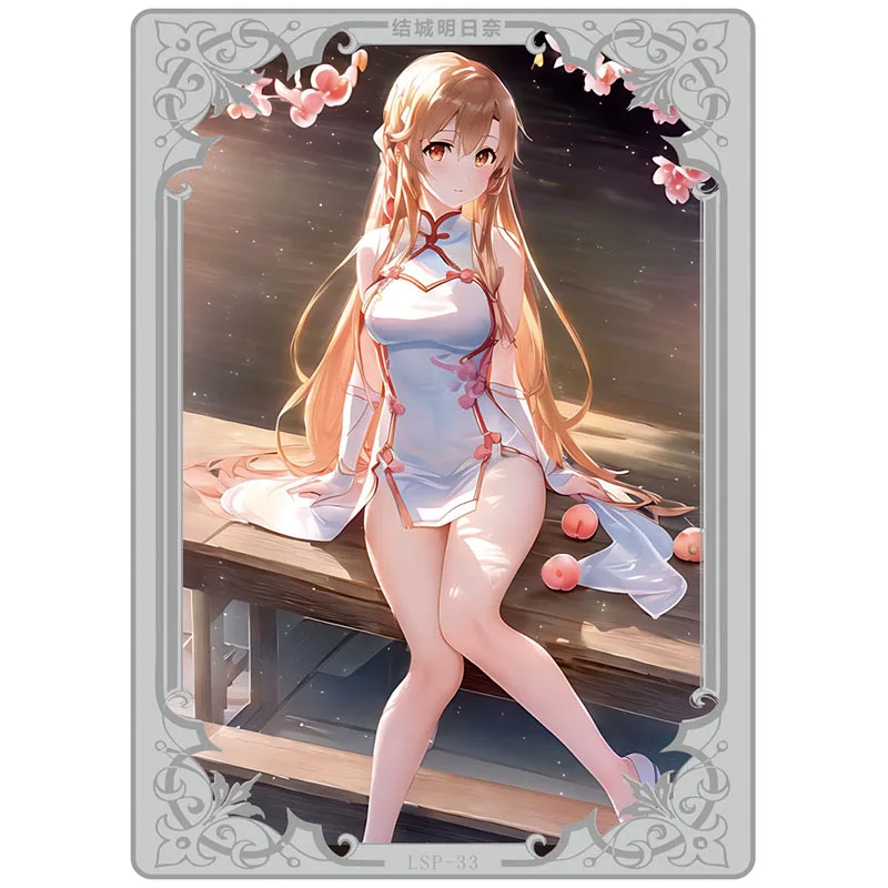 Anime Goddess Story DIY ACG Metal Glitter Card Yuuki Asuna Kokomi Toys For Boys Collectible Card Christmas Birthday Gift