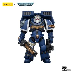 【Accessories】JOYTOY Warhammer 40K 1/18 Action Figure Ultramarines Vanguard Veteran with Chainsword and Bolt Pistol Model Toy