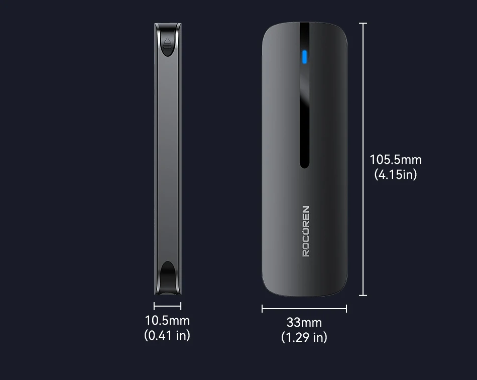 Rocoren Externes Gehäuse M2 SSD-Gehäuse M2 NVMe SSD-Gehäuseadapter Ten Gigabit USB 3.1 Gen Two USB Typ-C unterstützt M- und BM-Schlüssel – Detail 26
