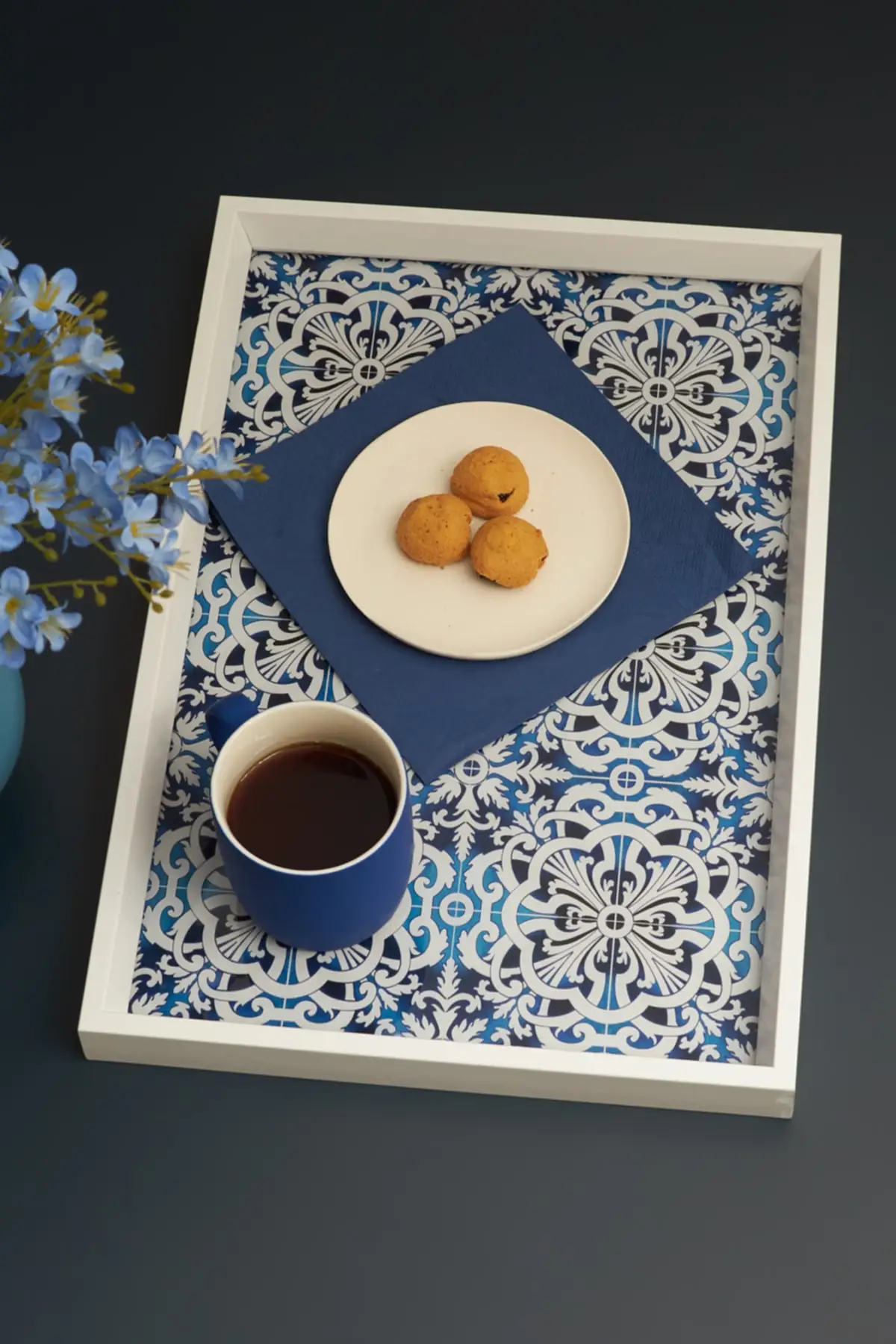 Istanbul Pattern Tray 31x46cm Decorative Lux Service Eat at the Presentation of Organizer Multi-Purpose Tray 2022 Trend